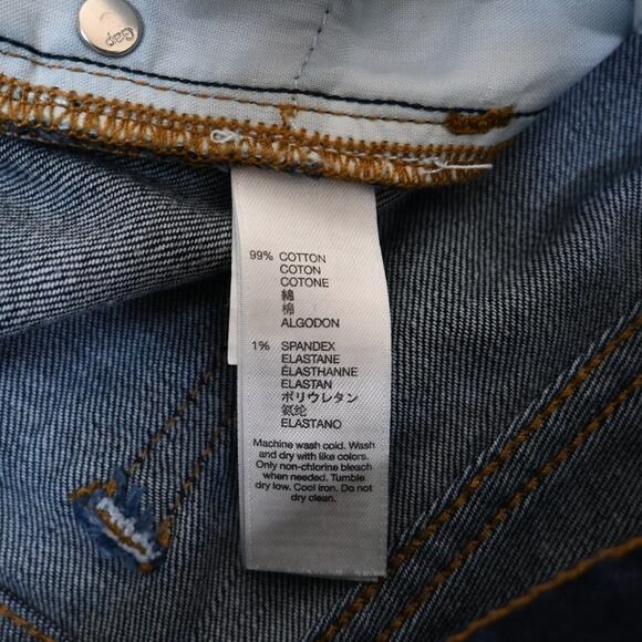 GAP Bermuda Dark Wash Jean Shorts Womens 6/28 - Picture 9 of 9